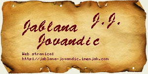 Jablana Jovandić vizit kartica